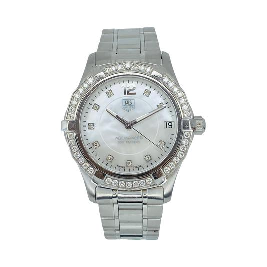 TAG Heuer Aquaracer 2000 Diamond Mother-of-Pearl and Diamond Bezel WAF1313.BA0819
