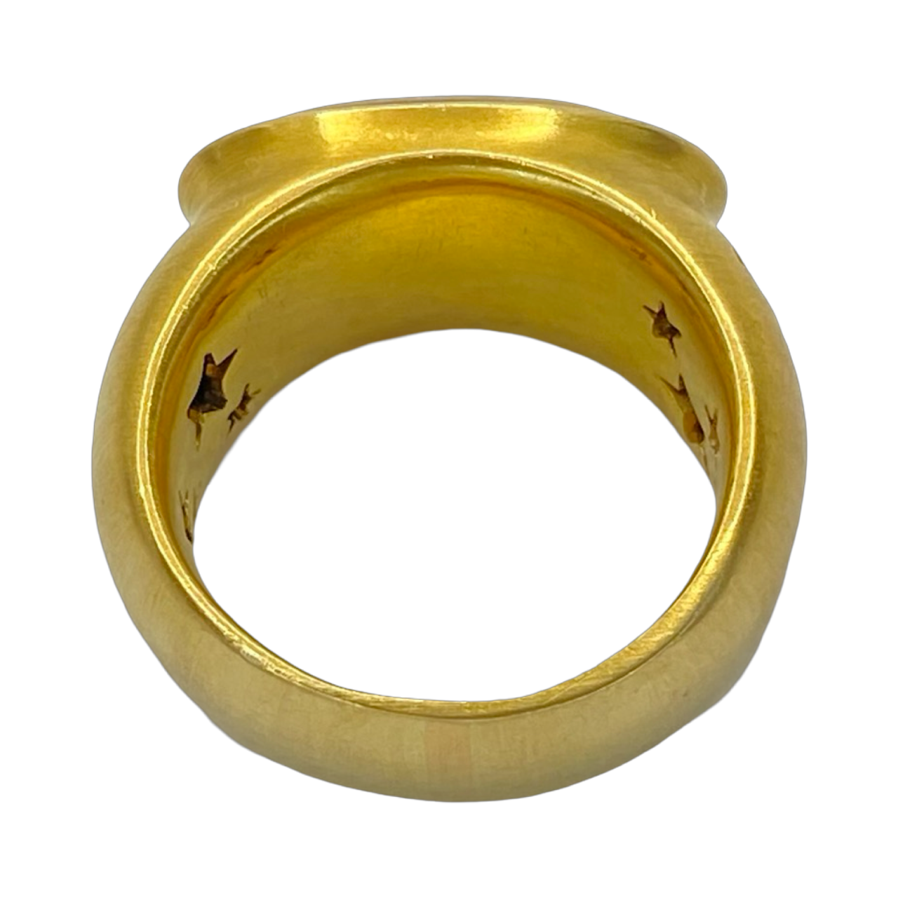 Estate Jewelry 18K Yellow Gold H.Stern Quartz Cabochon Rock Crystal Ring
