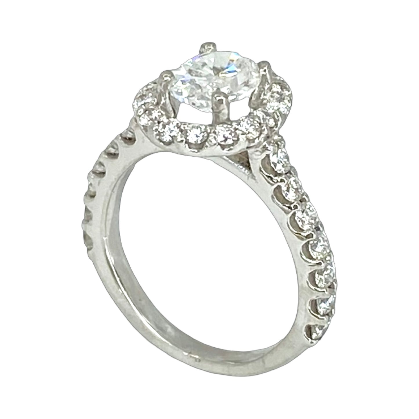 Platinum Oval Diamond Engagement Ring