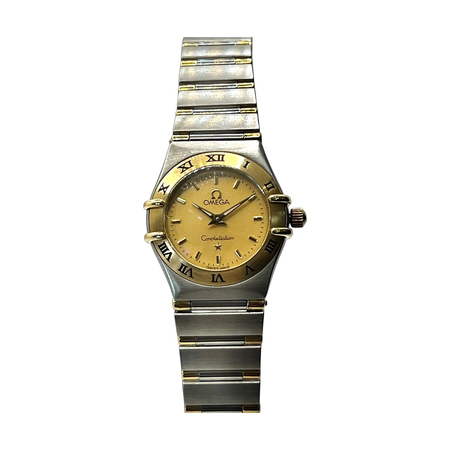 Omega Constellation 22.5 mm 18K Gold Half Bar and Stainless Steel Champagne Dial 1362.10.00