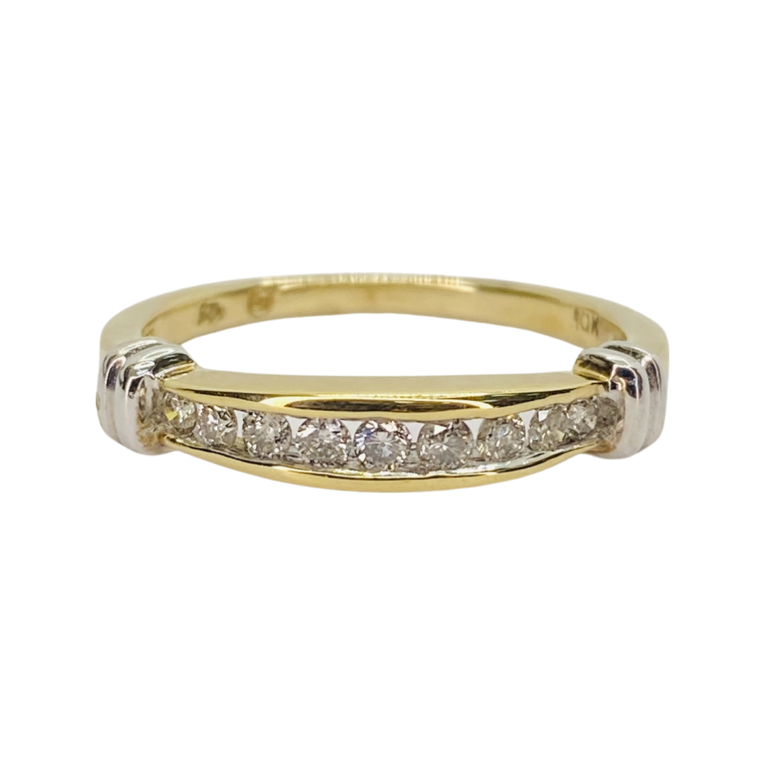 10K Yellow Gold Diamond Band Ring