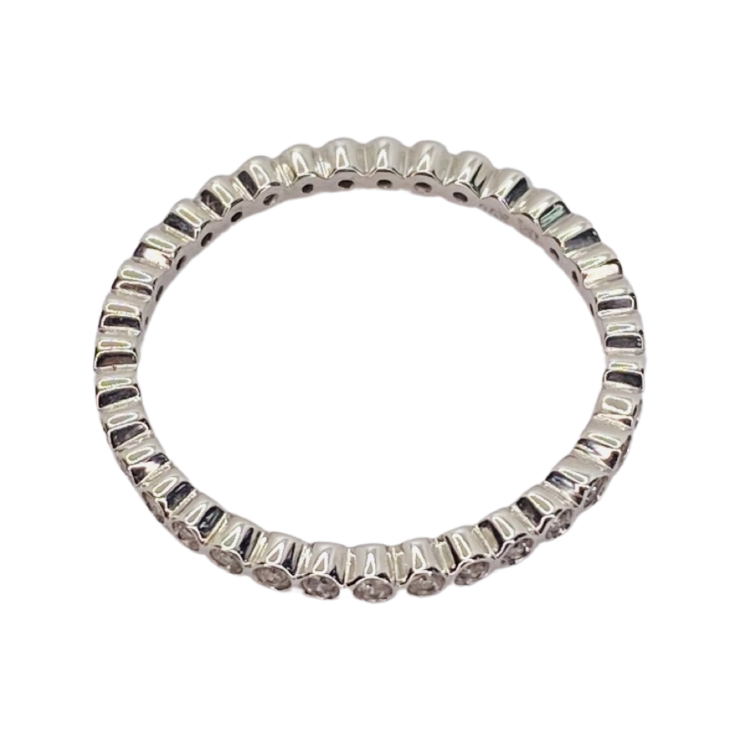 14K White Gold Eternity Diamond Ring