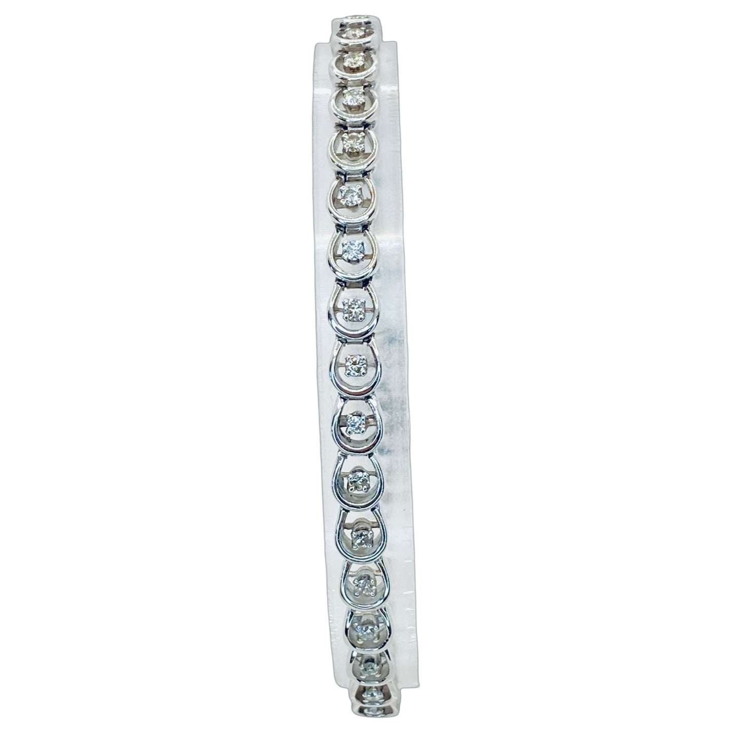 Estate Jewelry 14K White Gold Tennis Bracelet