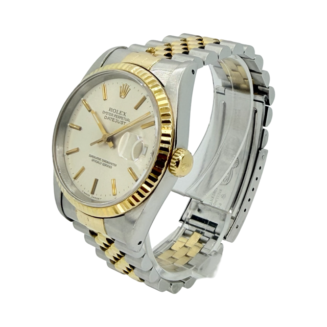 Rolex Datejust 36mm 18K Gold and Steel Silver Dial 16233 C.1990-91