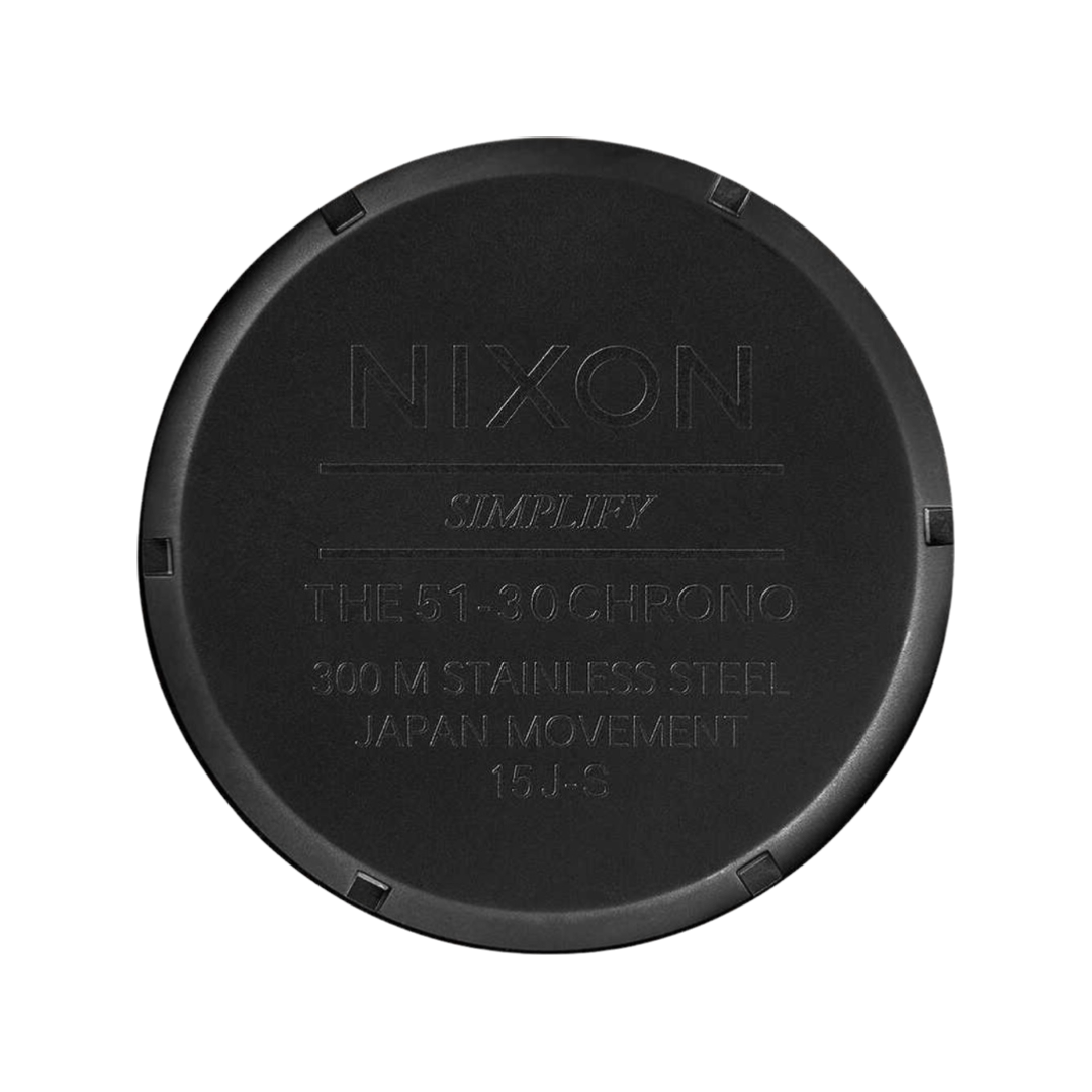 Nixon 51-30 All Black Yellow Dial A083 3132-00