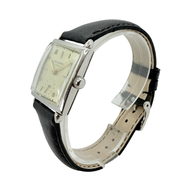 Patek Philippe Vintage Mechanical Manual Wind 27mm  Square Silver Dial Stainless Steel Ref 1432
