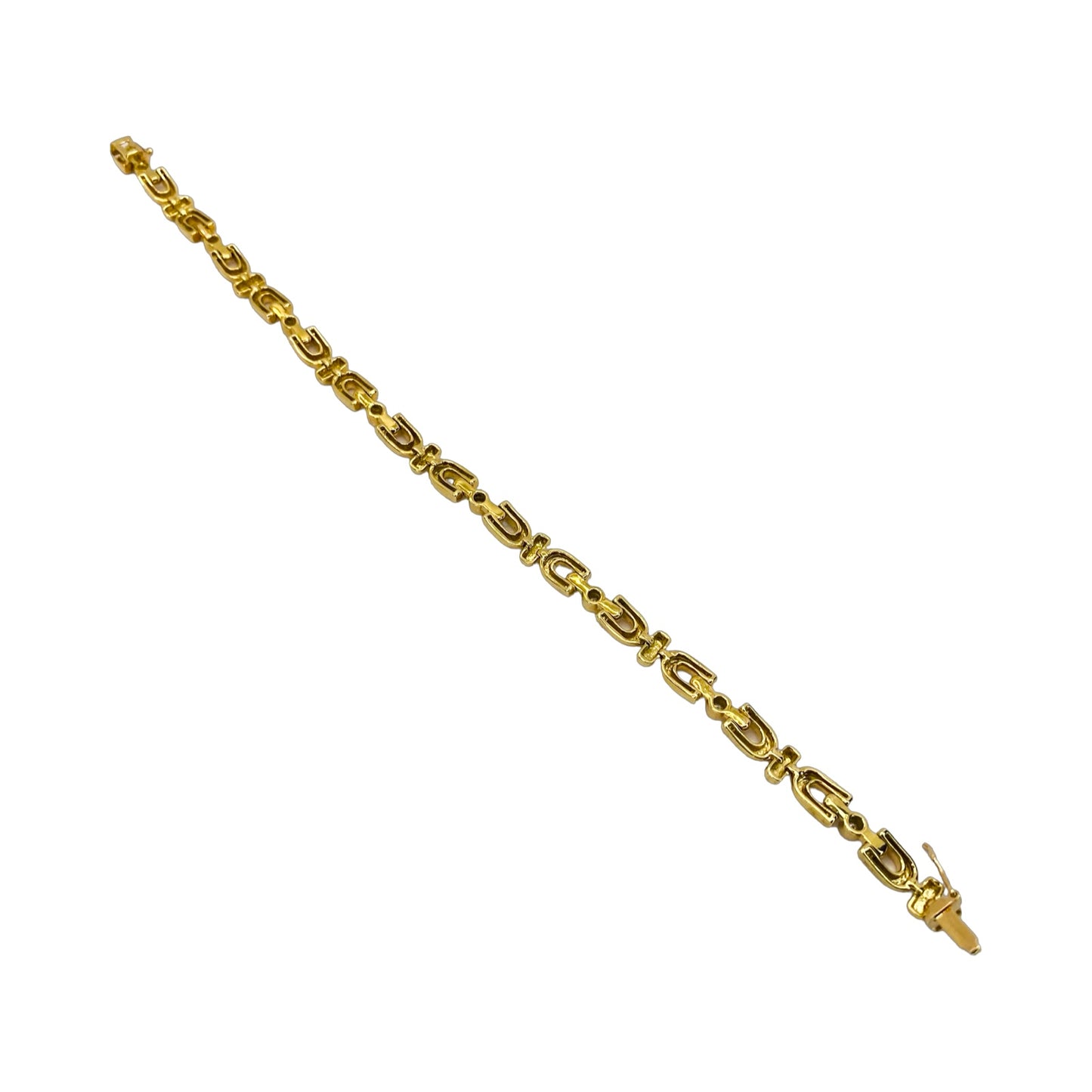 14K Yellow Gold Women's Bracelet 0.70 ct Diamonds