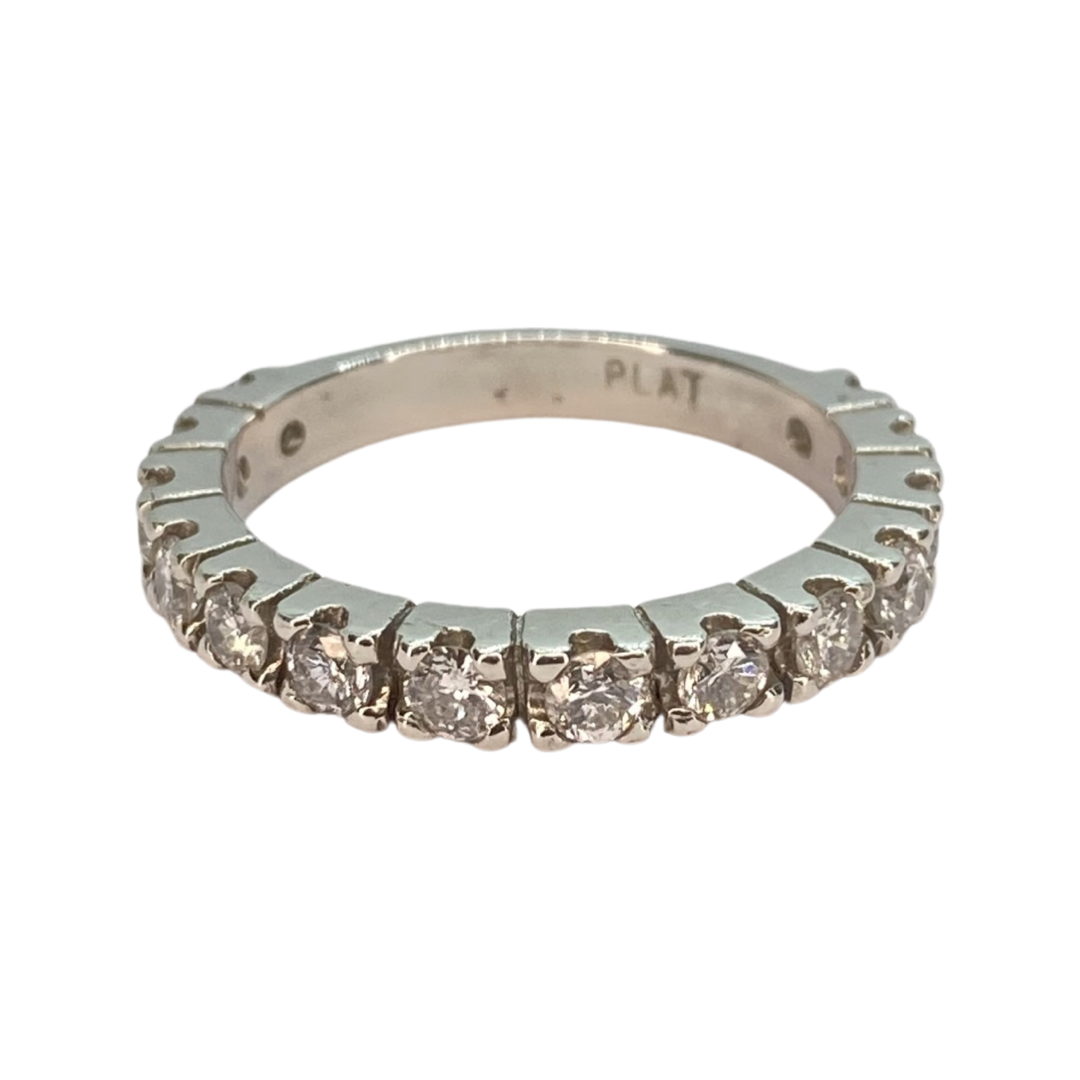 Platinum Semi Eternity Band Diamond Ring