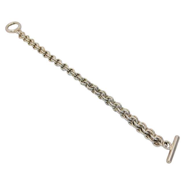 Silver Multi Link Round Chain Bracelet