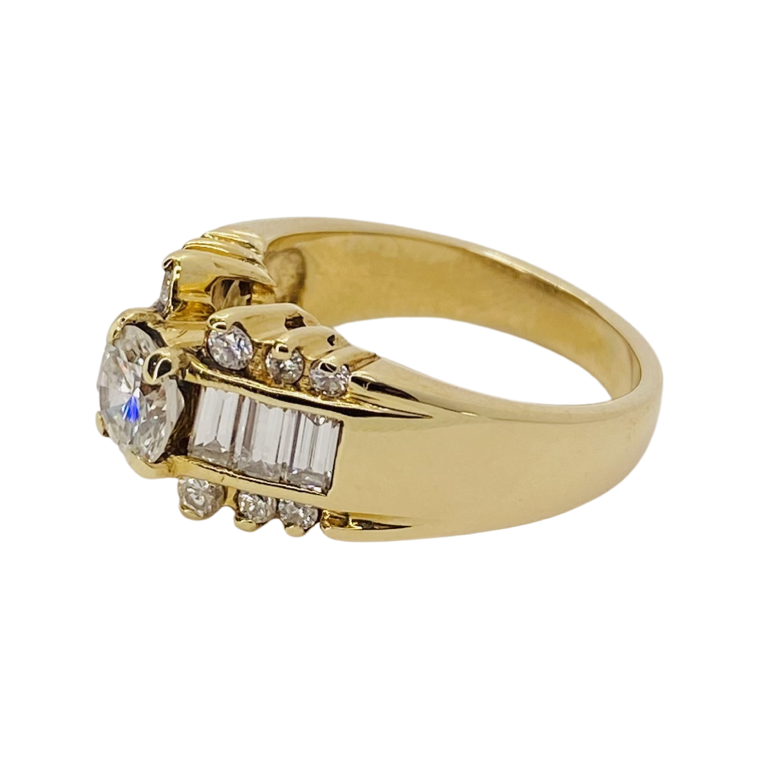 Estate Jewelry 14K Yellow Gold Diamond Ring