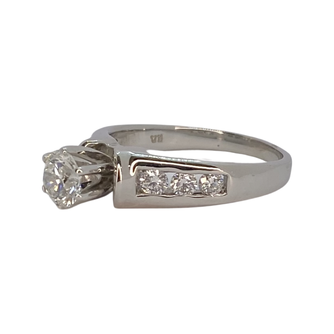 14K White Gold Diamond Ring