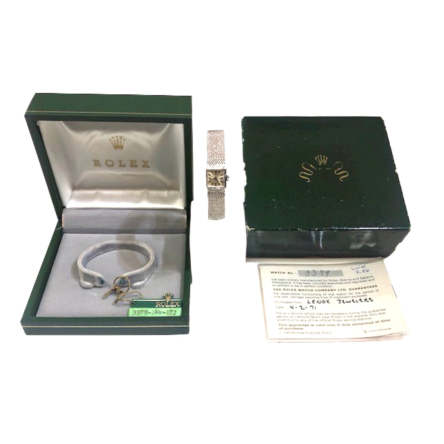 Rolex Women's 14K White Gold Manual Wind 3379 C.1971