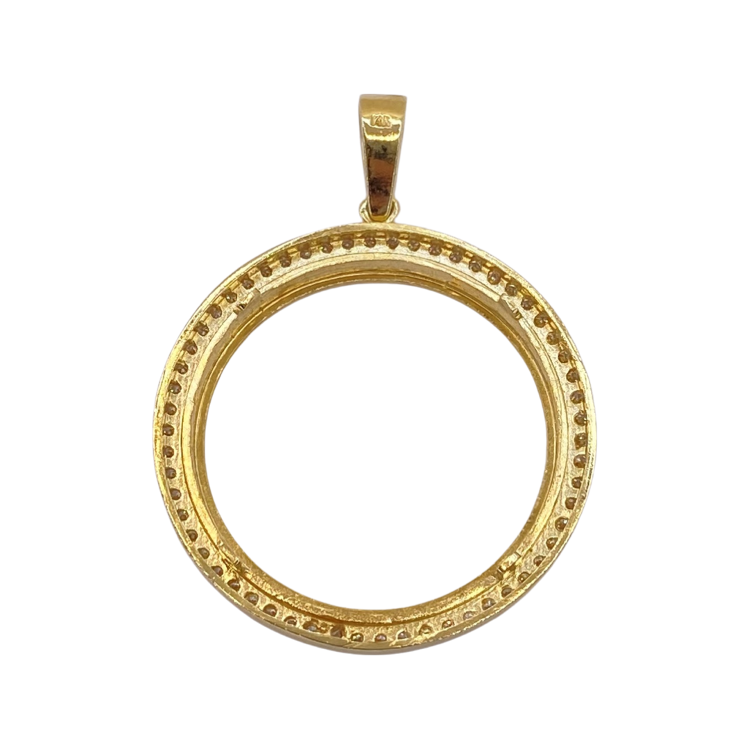 Estate Jewelry 14K Yellow Gold  Bezel Pendant