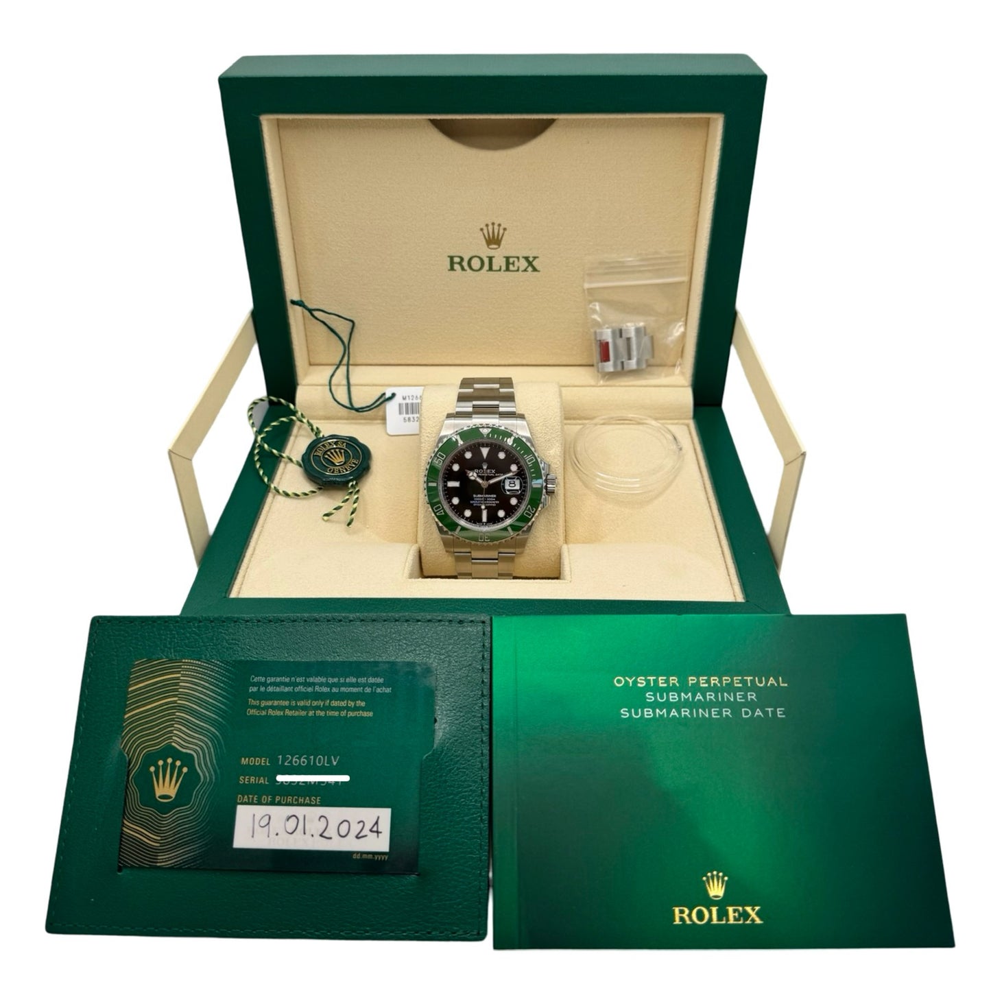 Rolex Submariner 41mm Black Dial Green "Starbucks" Bezel Oyster Bracelet M126610LV-0002