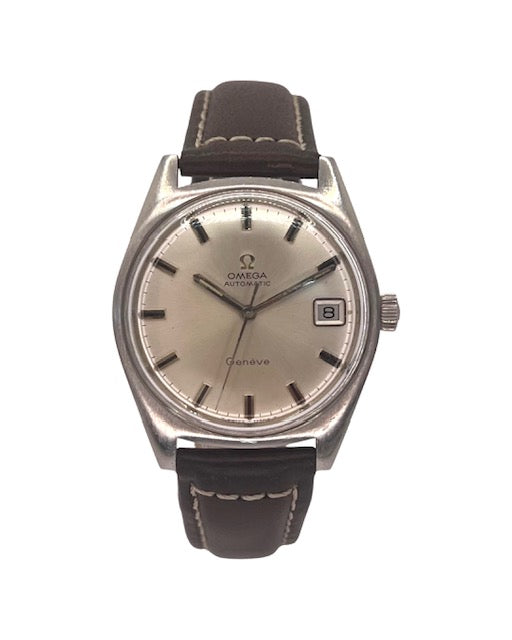 Omega Geneve Vintage Automatic Silver Dial Stainless Steel 34mm 166.041