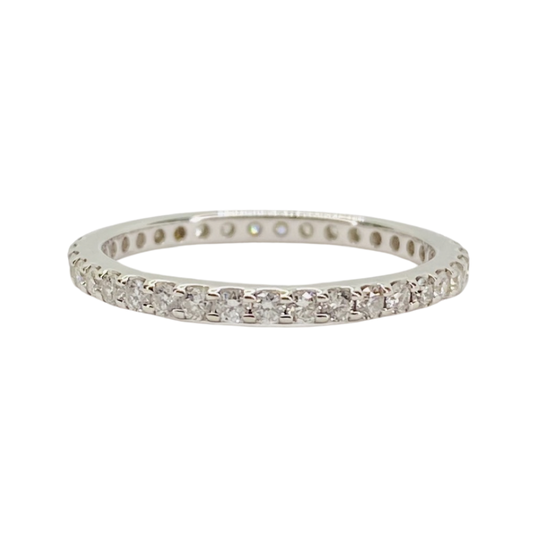 14K White Gold Eternity Diamond Ring