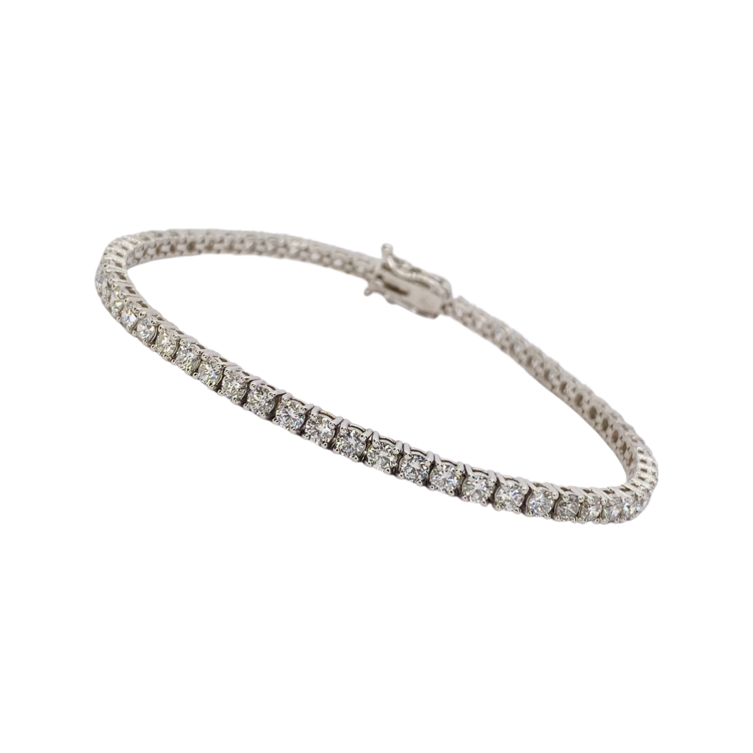 14K White Gold 4.90CTS Tennis Bracelet