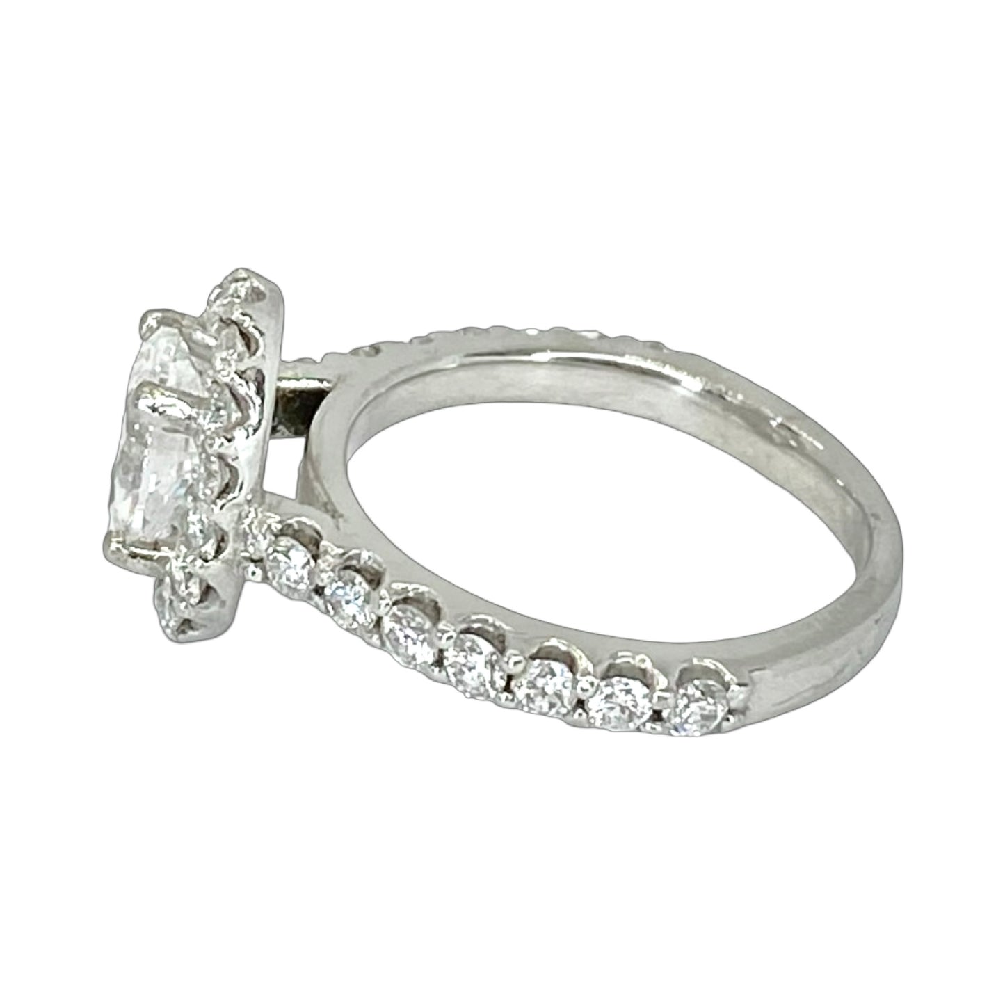 Platinum Oval Diamond Engagement Ring