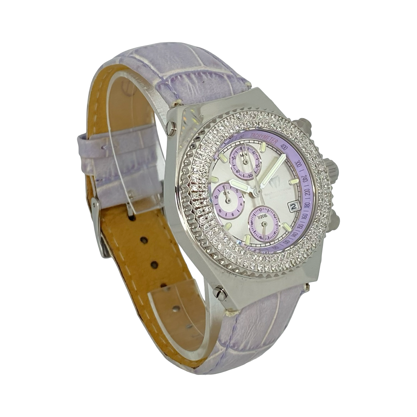 TechnoMarine TechnoDiamond Quartz Chronograph Diamond Bezel