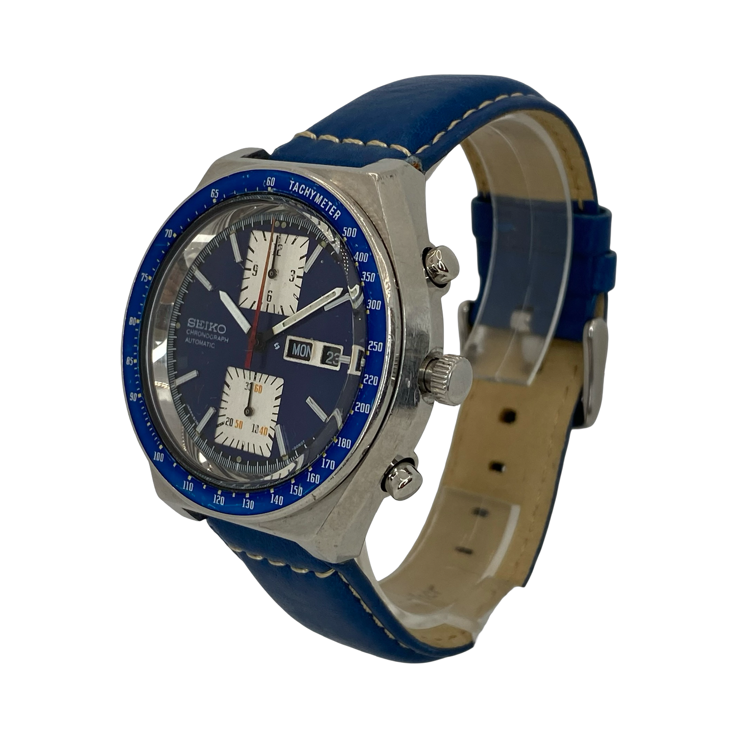 Seiko Speed-Timer Chronograph Automatic Big Blue Kakume Day Date 6138-0030