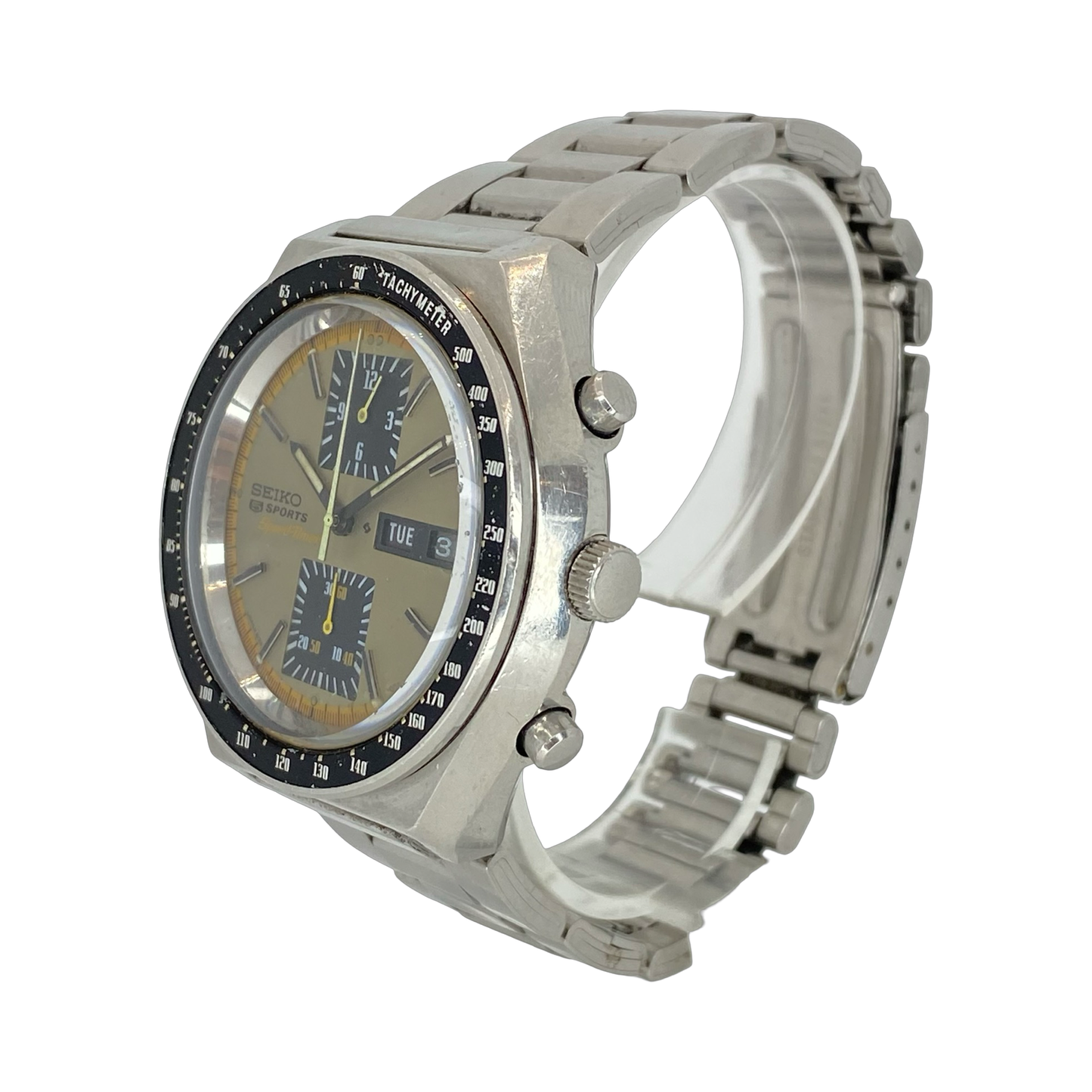 Seiko 5 Sports Speed-Timer (JDM) Kakume Day Date Champagne Dial 6138-0030