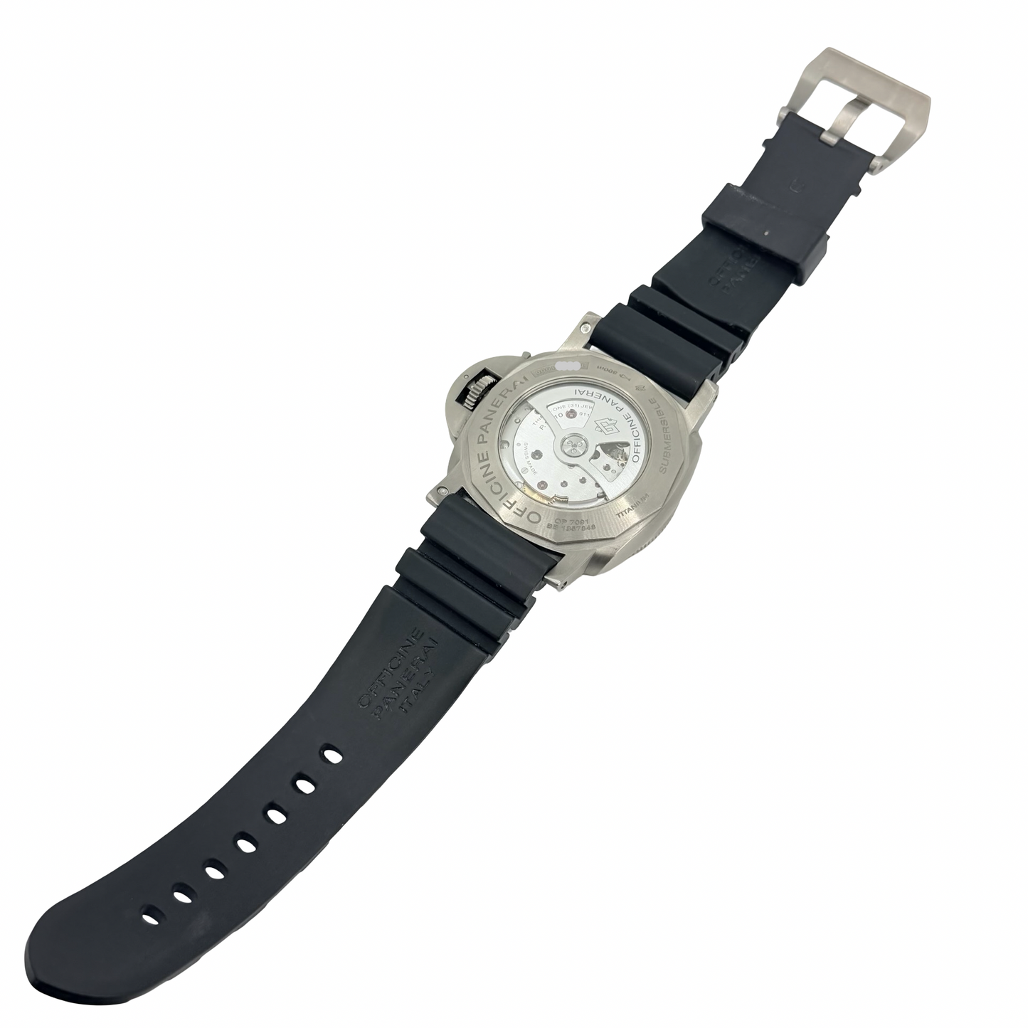 Panerai Luminor Submersible 1950 3 Day Automatic Black Dial Titanium Black Strap OP7091