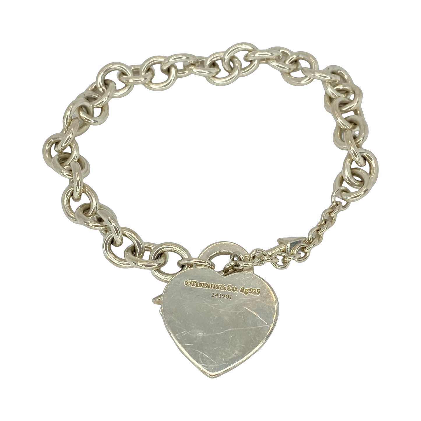 Estate Jewelry Tiffany & Co 925 Silver Lovestruck Toggle Bracelet