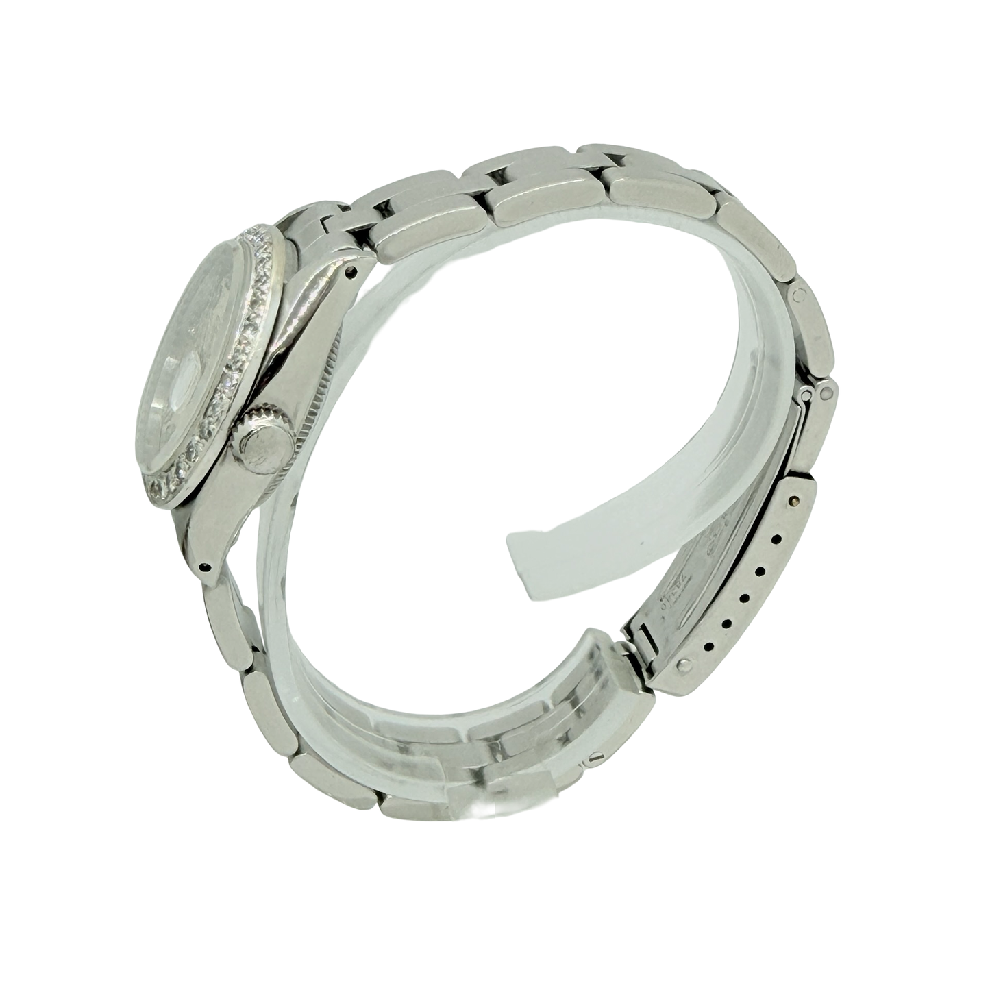 Rolex Datejust 26mm Silver Diamond Dial Diamond Bezel Steel Oyster Bracelet Ref.6916 C.1980