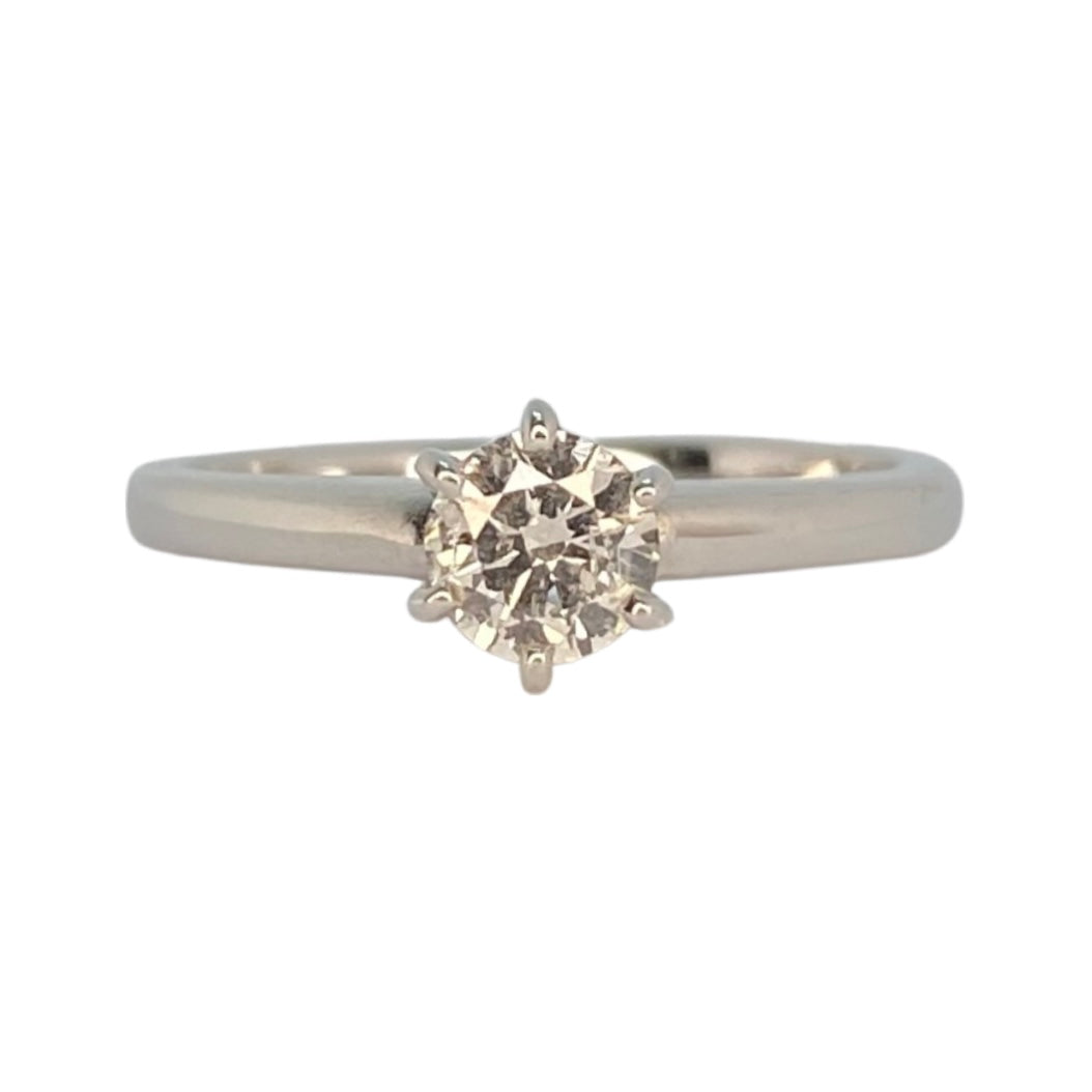 18K White Gold 0.50CT Solitaire Diamond Ring