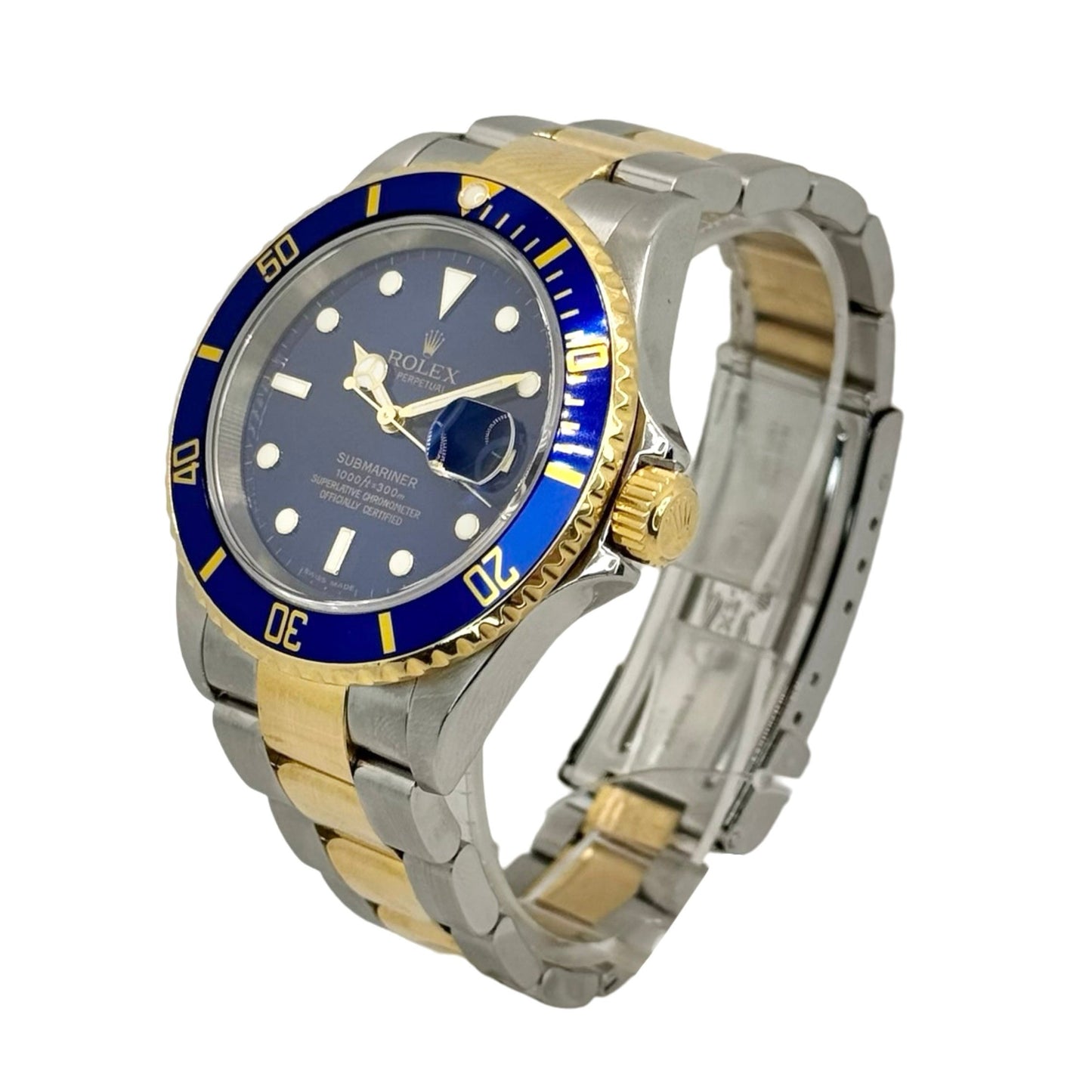 Rolex Submariner Date Blue Dial 18K Yellow Gold and Stainless Steel 16613 C.2005/06