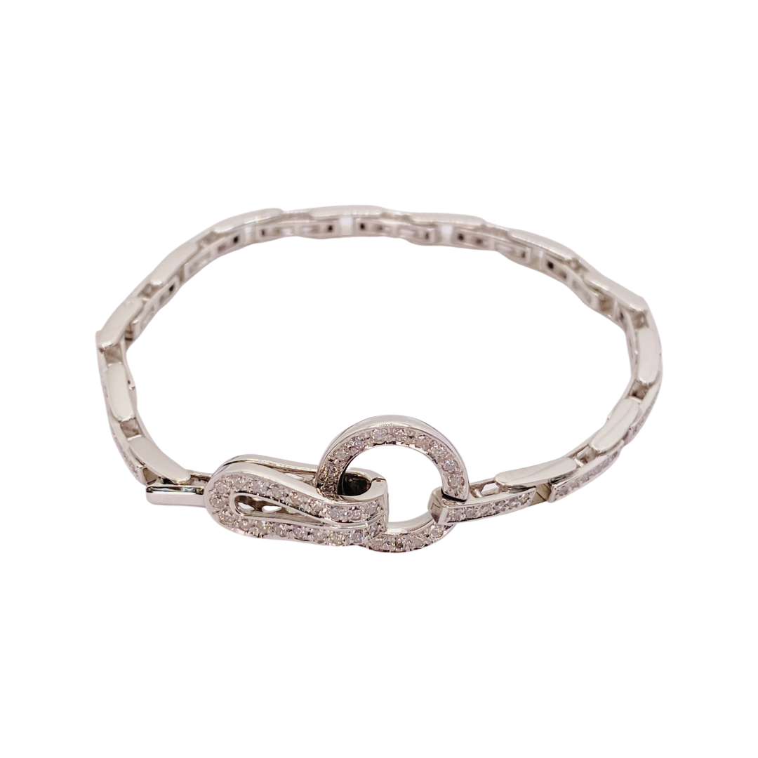 Estate Jewelry 14K White Gold Diamond Bracelet