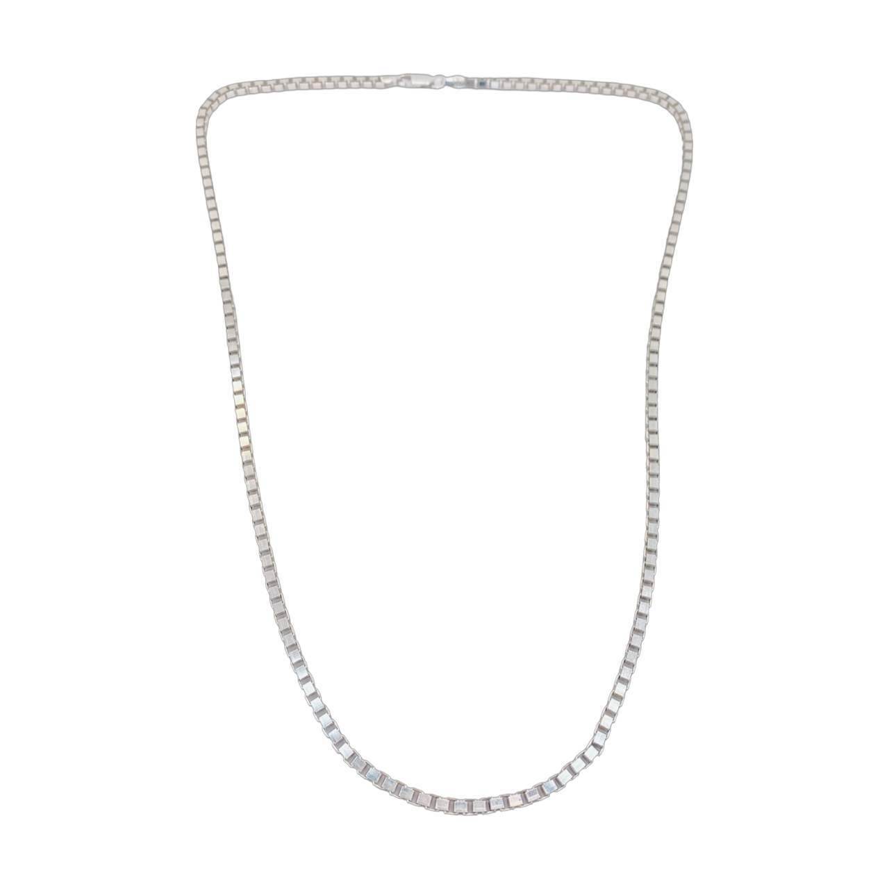 Silver Large Box Chain 22"