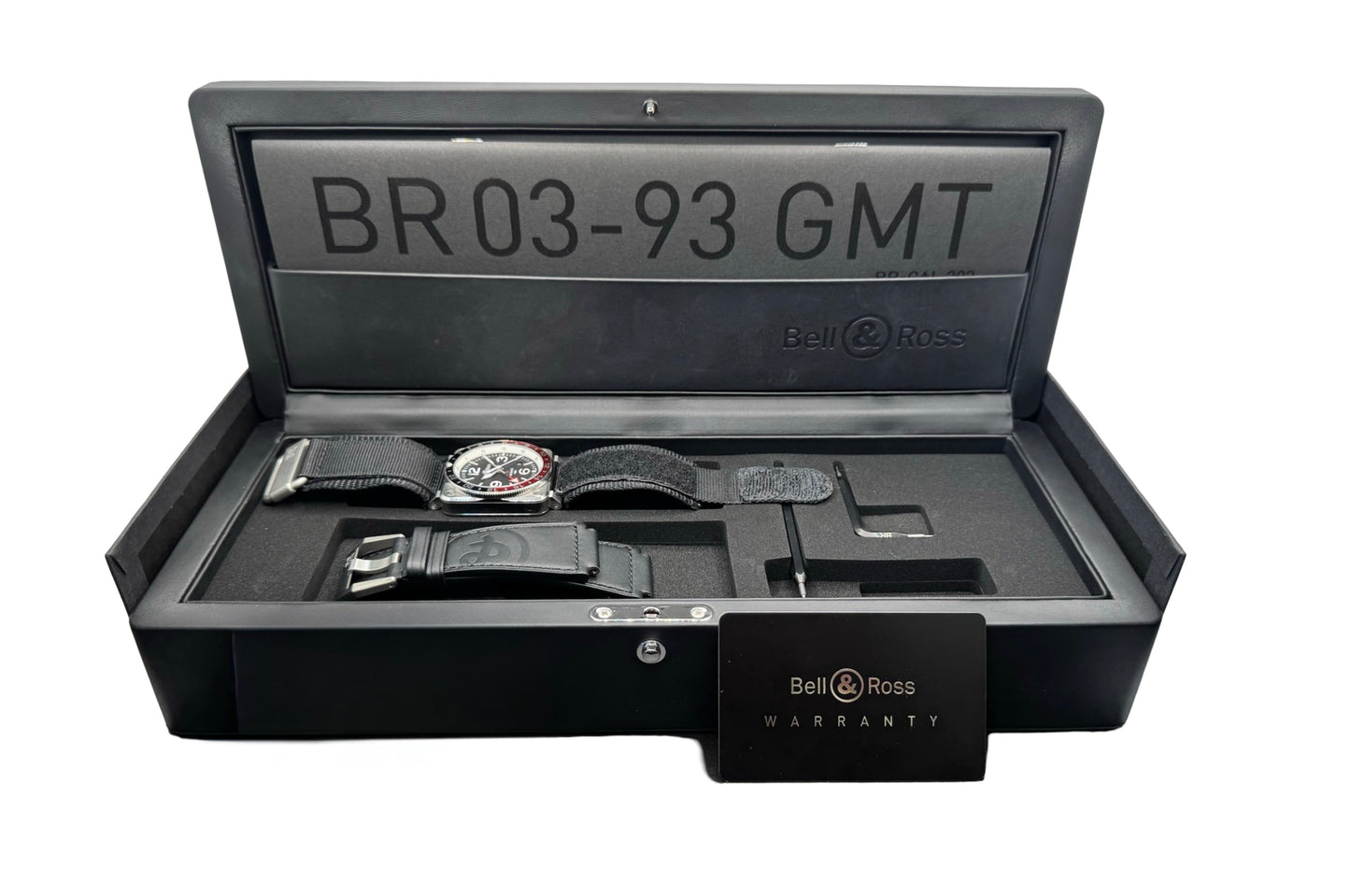 Bell & Ross BR-03 GMT Black 42 MM Ref: BR0393-BL-ST/SCA