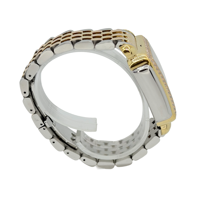 Michele Deco Tri-Tone Quartz Chronograph Mother-of-Pearl Dial with Diamonds MWW06P000077