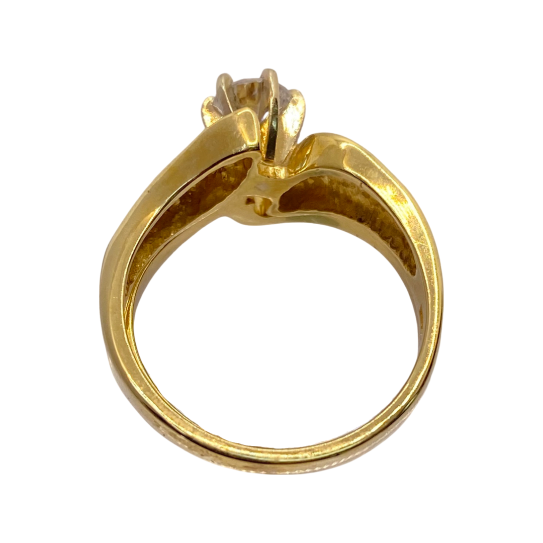 14K Yellow Gold Two-piece Ring Set