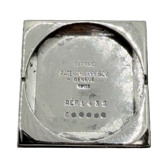 Patek Philippe Vintage Mechanical Manual Wind 27mm  Square Silver Dial Stainless Steel Ref 1432