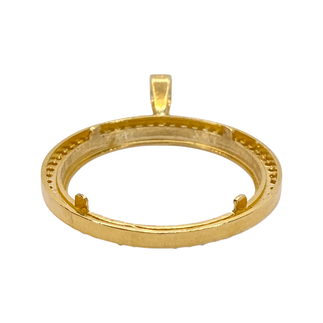 Estate Jewelry 14K Yellow Gold  Bezel Pendant