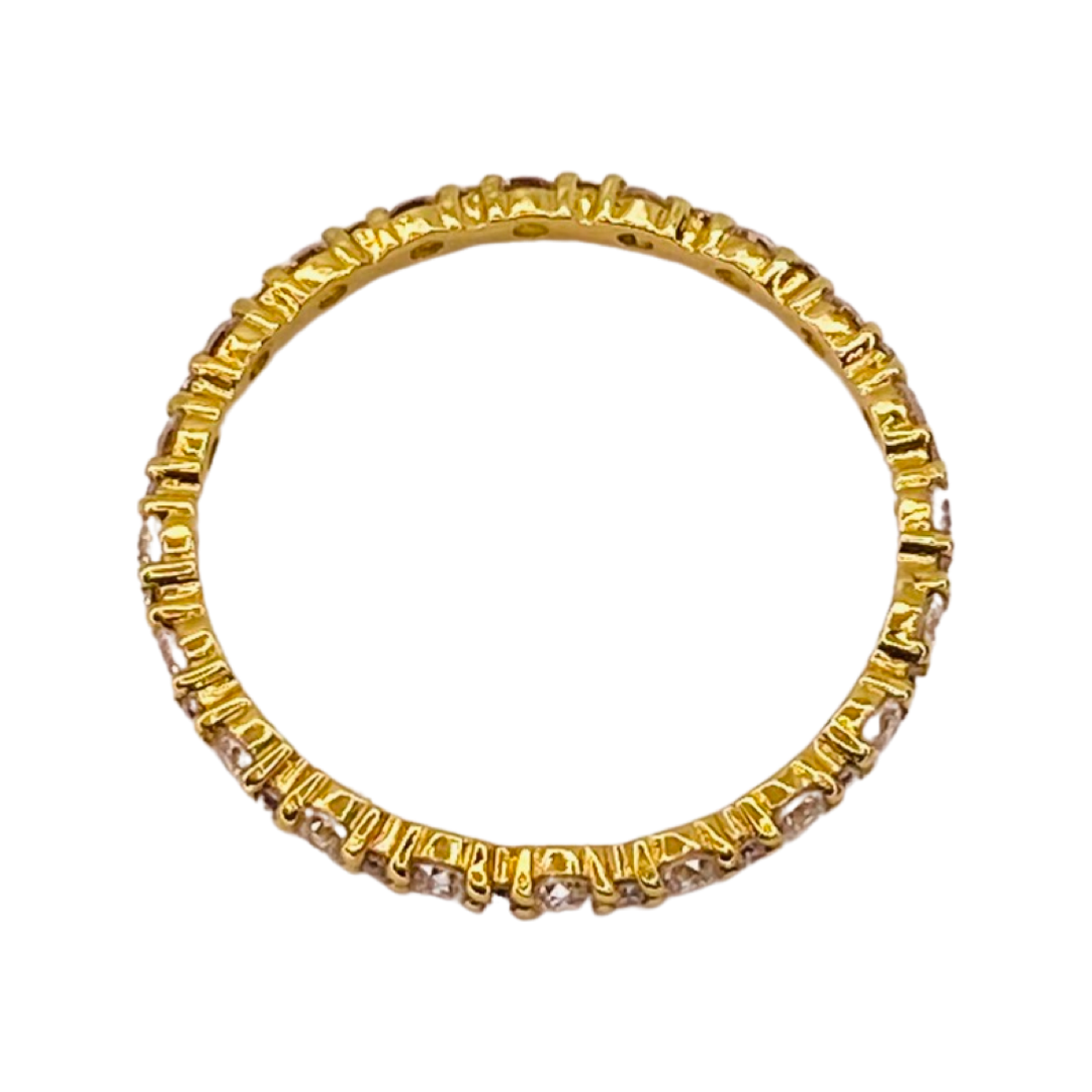 18K Yellow Gold Eternity Diamond Ring