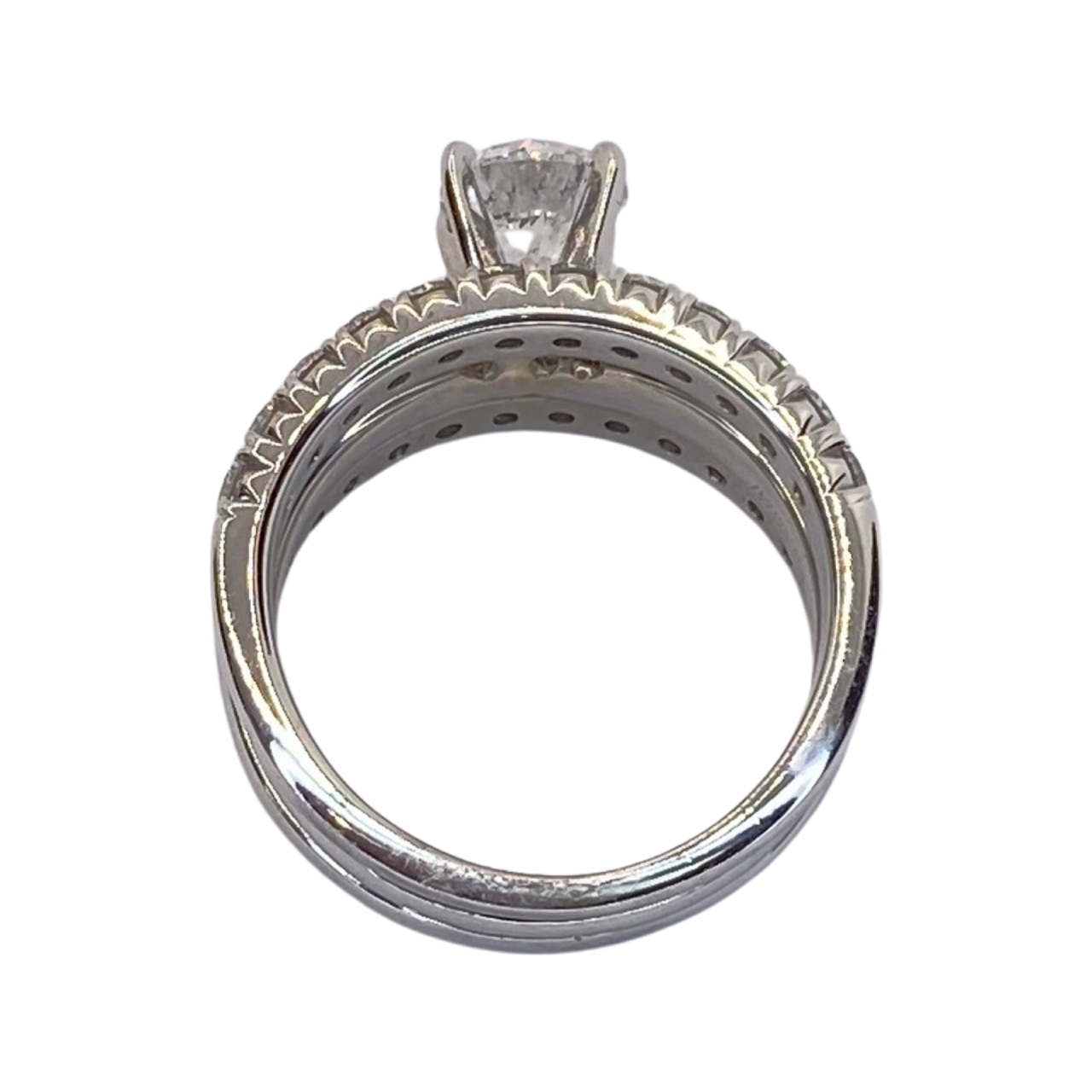 Estate Jewelry 14K White Gold Diamond Wedding Ring