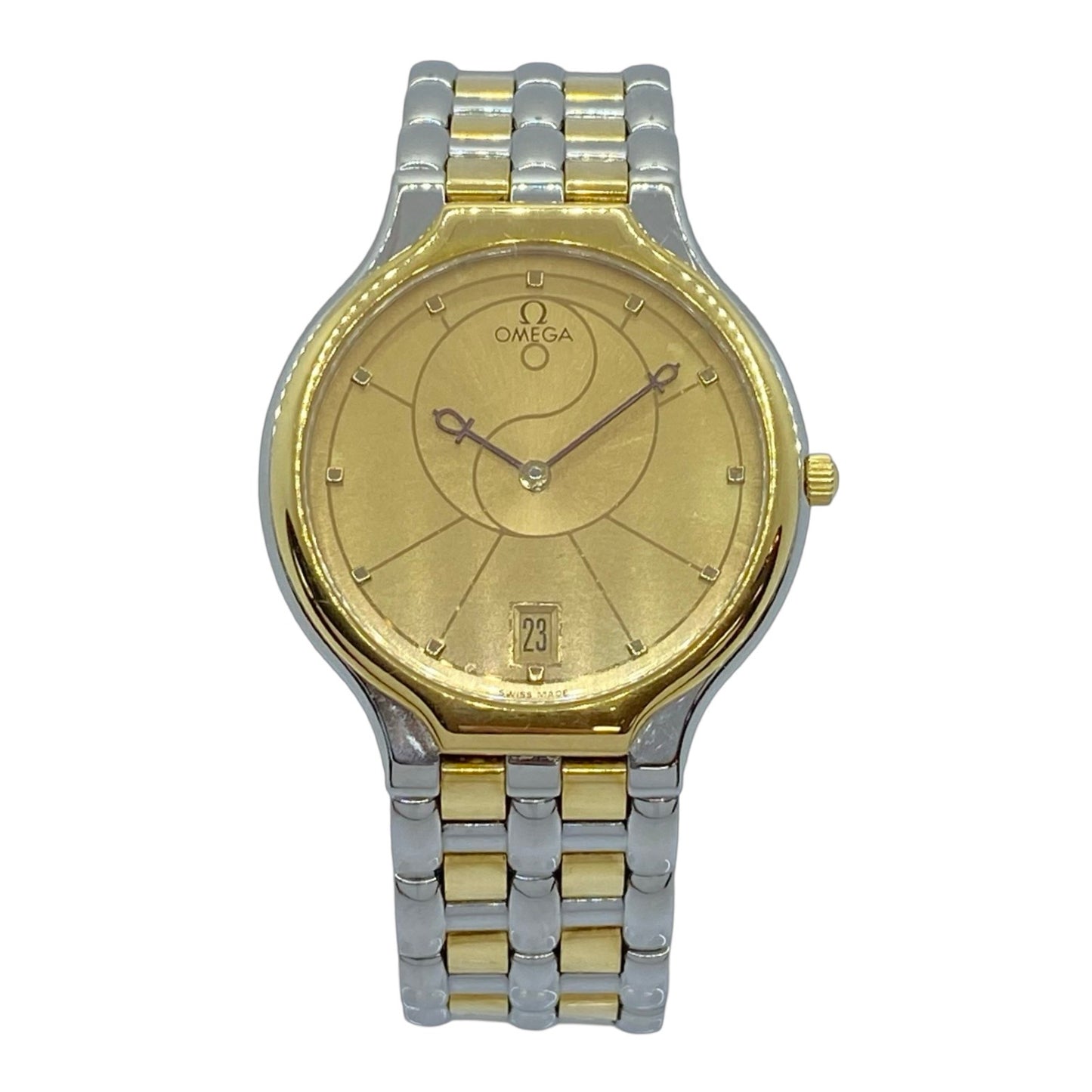 Omega De Ville Symbol 18K Gold and Stainless Steel Champagne Dial 196.0316