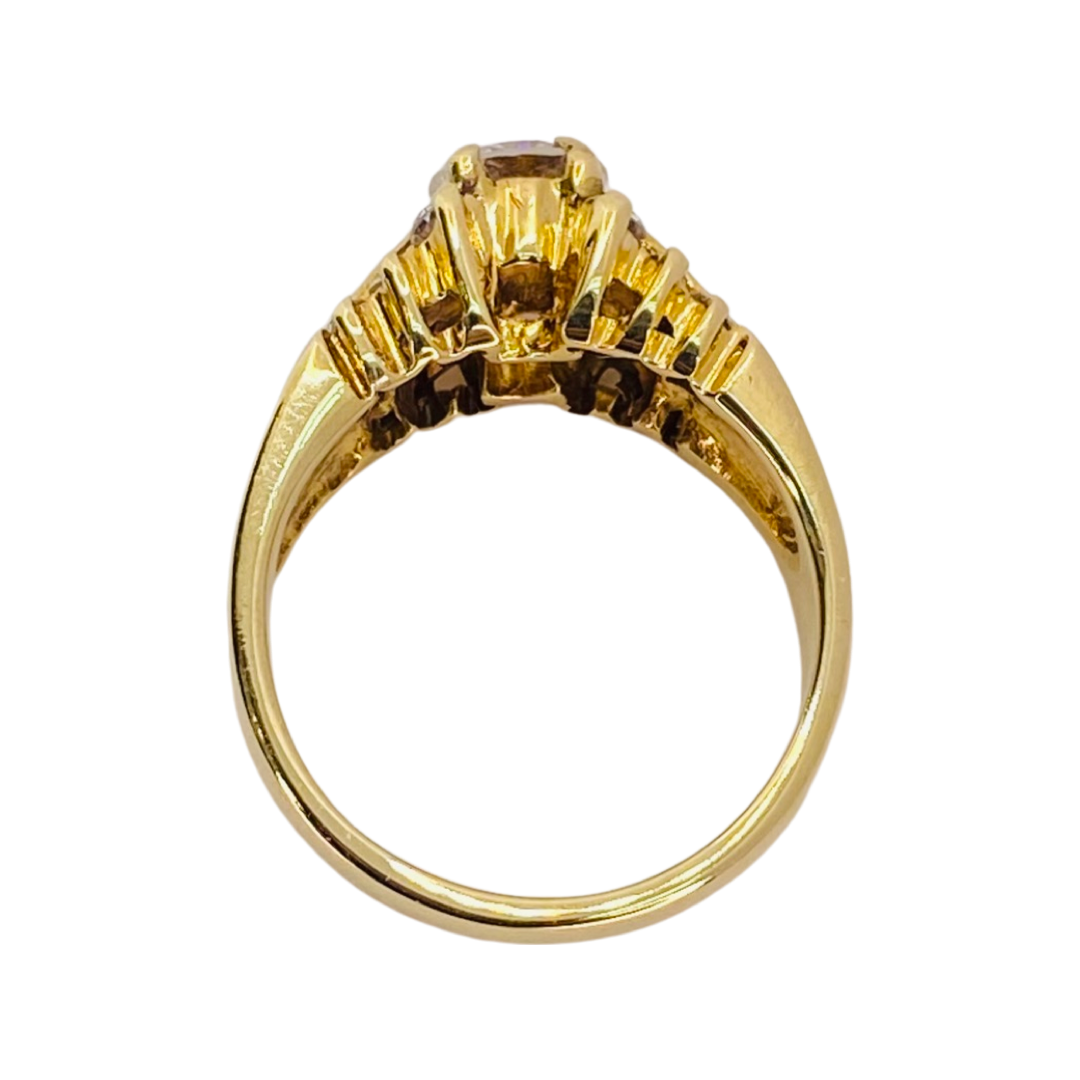 Estate Jewelry 14K Yellow Gold Diamond Ring