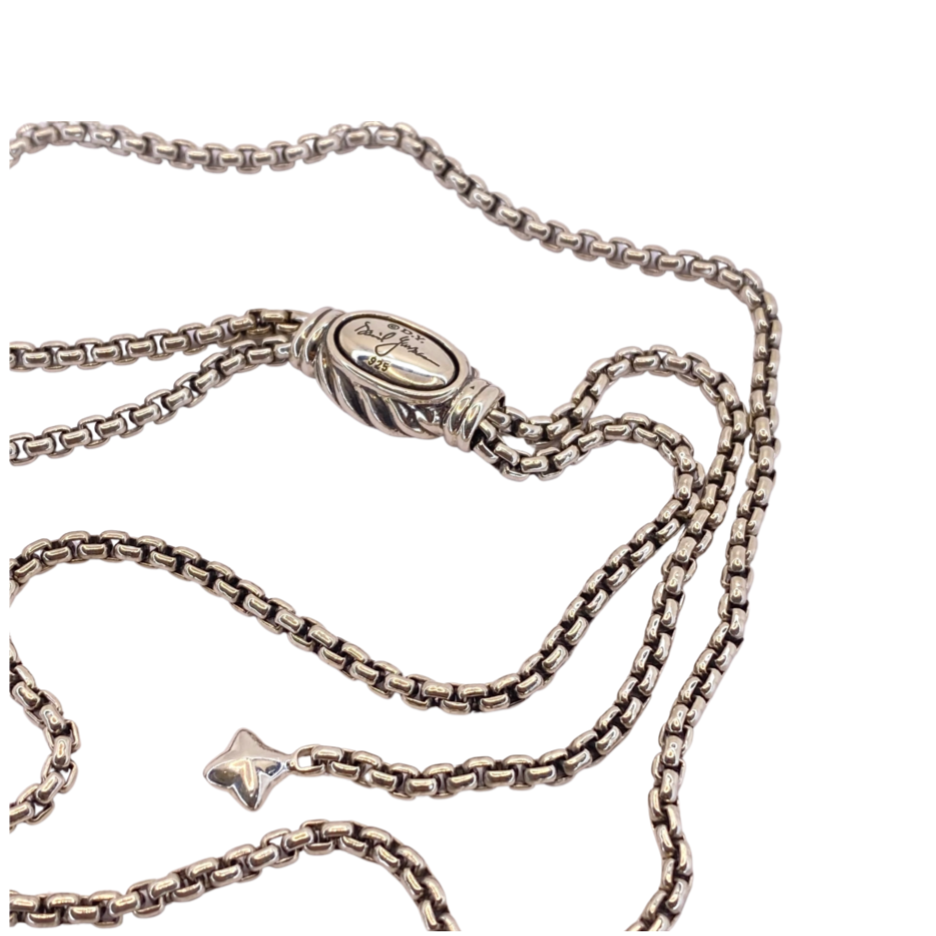 David Yurman 925 Silver Lariat Necklace