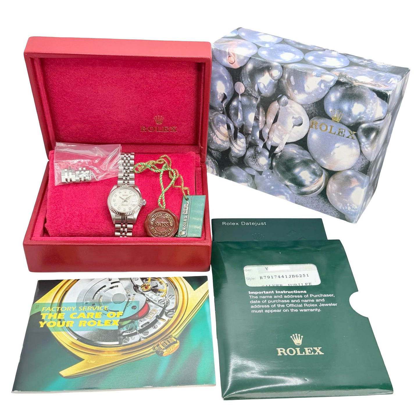 Rolex Datejust 26mm Silver Jubilee "Computer"  Diamond Dial Stainless Steel Jubilee Bracelet 79174