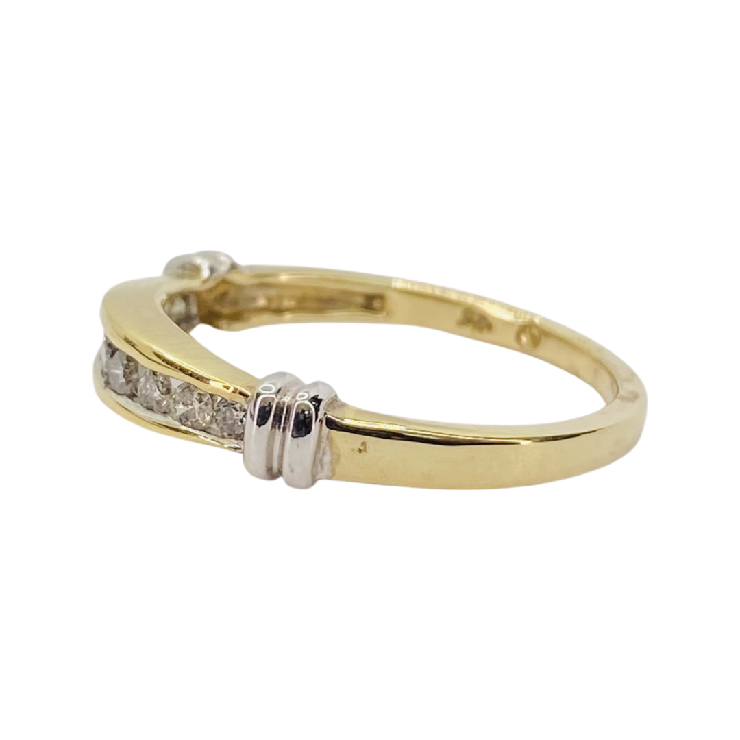 10K Yellow Gold Diamond Band Ring