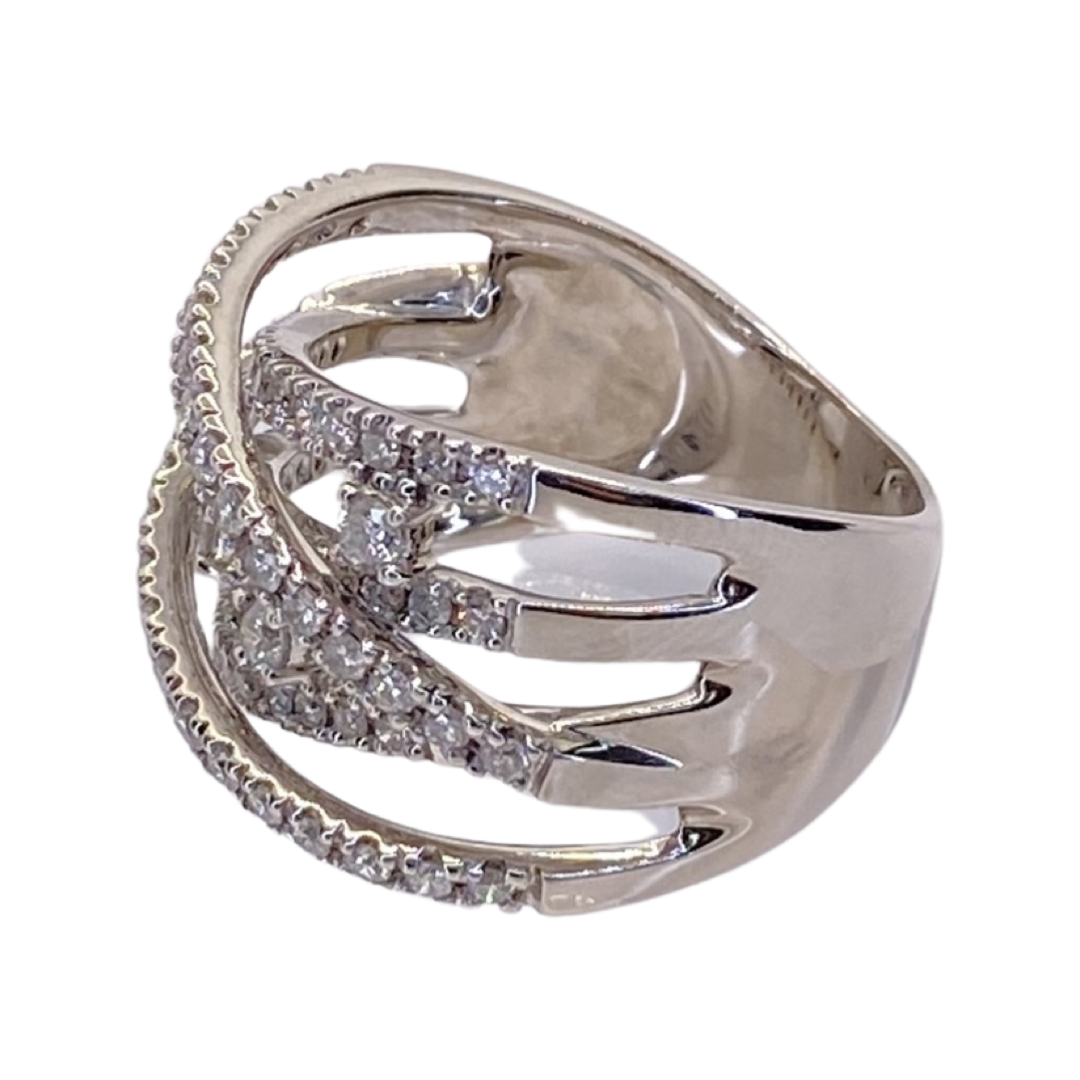 14K White Gold Cocktail Ring