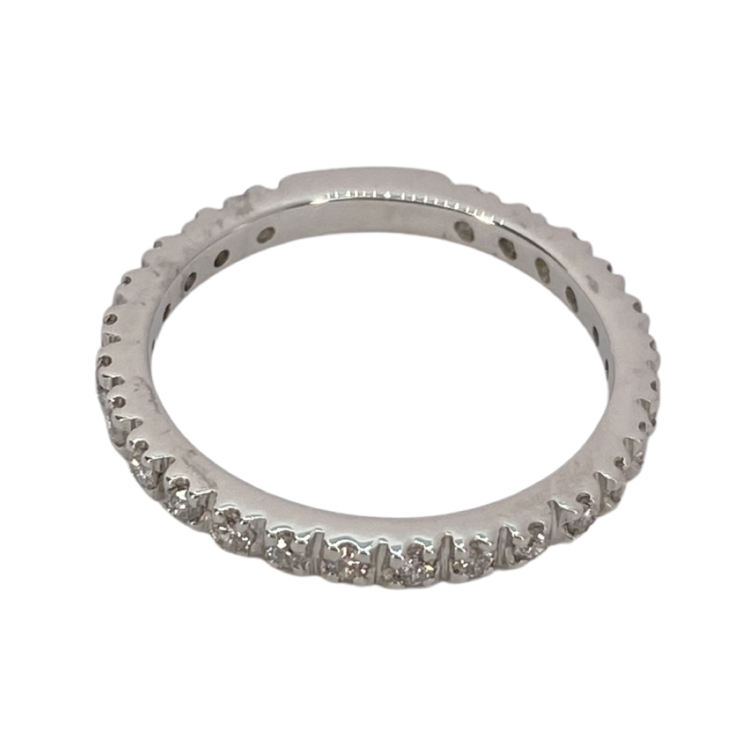 14K White Gold Semi Eternity Ring