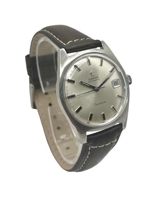 Omega Geneve Vintage Automatic Silver Dial Stainless Steel 34mm 166.041