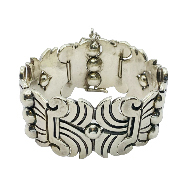 Estate Jewelry Taxco 940 Silver Bracelet