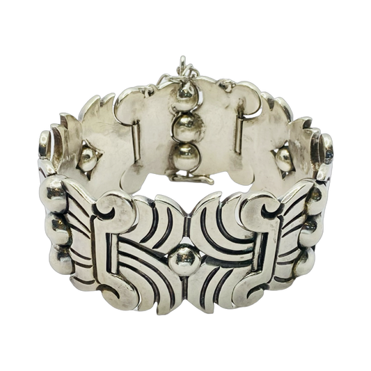 Estate Jewelry Taxco 940 Silver Bracelet