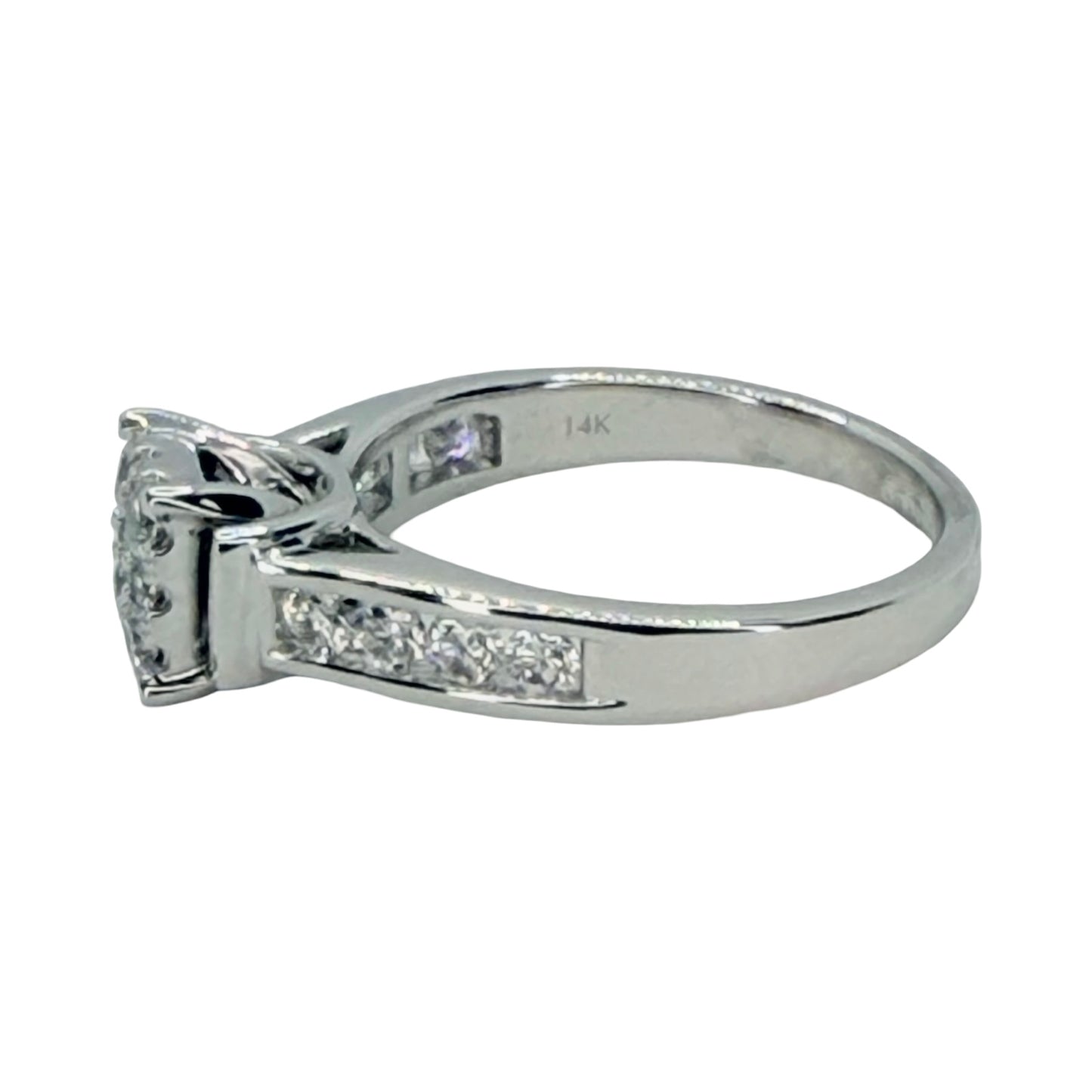 14K White Gold Diamond Pavé Ring 1.00 G,VS2